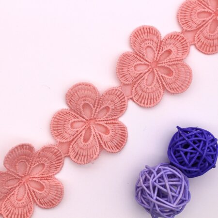 (5 Soorten Van Kleur) 10x Roze Blauw Rood Wit Bloemen Pruimenbloesem Trim Kant Lint Stof Applique Diy Kledingstuk Bruiloft Bloemen
