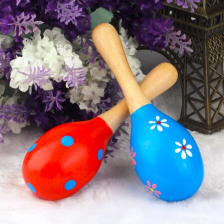 ! Kids Baby Houten Speelgoed Maracas Rumba Shakers Musical Party Rammelaars Verkoop