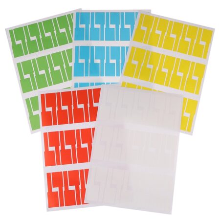 ! 30 Pcs/Sheet Zelfklevende Kabel Sticker Waterdicht Identificatie Kleurrijke Tags 1 Vel