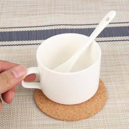 ! 2/5 Stuks Warmte-isolatie Ronde Kurk Vlakte Coaster Koffie Wijn Thee Drinken Cup Mat Pad Huishouden Kantoor Mat antislip Servies
