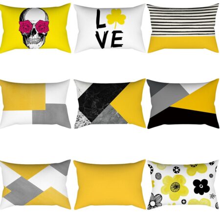 Чехол Подушка Geel Ananas Blad Kussens Case Decoratieve Kussens Voor Sofa Auto Taille Gooi Kussenhoes Cojines Для Дома