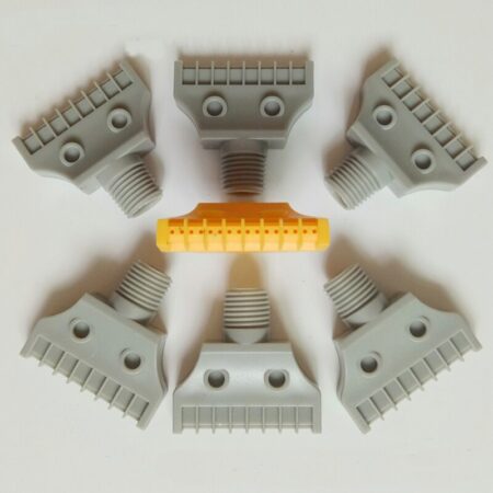 (10 stks/partij) 1/4 "BSPT Thread size, ABS Materiaal, Platte Wind Jet Air Nozzles