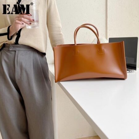 [Eam] Vrouwen Lente Vintage Vierkante Handtas Pu Leer Persoonlijkheid Alle-Match Crossbody Schoudertas Mode Tij 18A1634