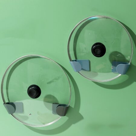 ! 2 Stks/set Pot Deksel Houder Muur Gemonteerde Opknoping Houder Voor Pan Pot Deksel Rack Keuken Organizer Plastic Keuken Opslag rack