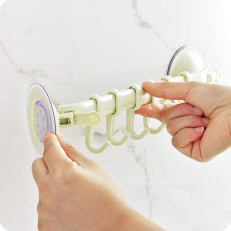 ! 1 Pc Plastic Zuignap Keuken Hanger Organizer Badhanddoek Kleren Badkamer Haak Koken Tool Opbergrek