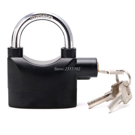 (Ootdty) Black Waterdichte Sirene Alarm Hangslot Alarm Slot Voor Motorfiets Fiets Perfecte Beveiliging Met 110dB Alarm APR14_17