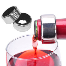! Ronde Rvs Wijn Bier Fles Kraag Drip Stop Ring Zilveren 301-0608