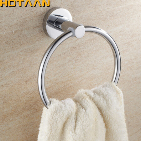 , , Badkamer Handdoekhouder, Rvs Muur Gemonteerde Ronde Handdoek Ringen, handdoekenrek, YT-10991