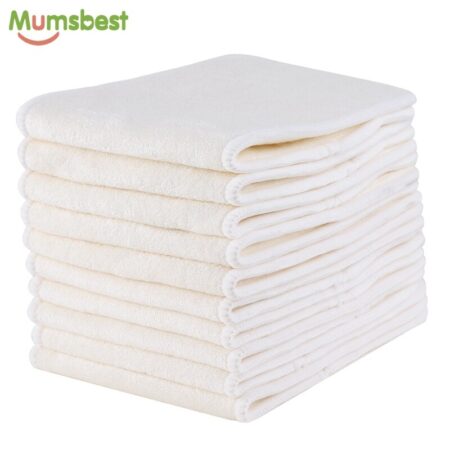 [Mumsbest]10Pc Bamboe Inserts Herbruikbare Luier Wasbare Layer Inserts In Luier Ecologische Liners Voor Baby Milieuvriendelijke Absorberende