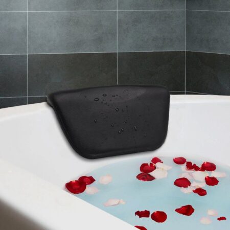 -Spa Bad Kussen Pu Bad Kussen Met Antislip Zuignappen, ergonomische Home Spa Hoofdsteun Voor Ontspannende Hoofd, Nek, Rug Een
