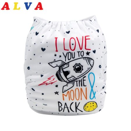 ! Alvababy Doek Luiers Baby Herbruikbare Digitale Gepositioneerd Luier Doek Nappy Met 1 Pc Microfiber Insert