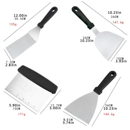 -Selling 3/6 Pcs Outdoor Roestvrij Staal Barbecue Tool Set Combinatie Barbecue Spatel Grill Spatel Bbq Grill
