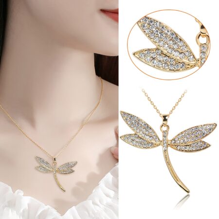 Цепи Legering Vrouwen Ketting Metalen Sieraden Bib Hanger Collier Dragonfly Lichtmetalen Trui Keten Sieraden Ожерелье