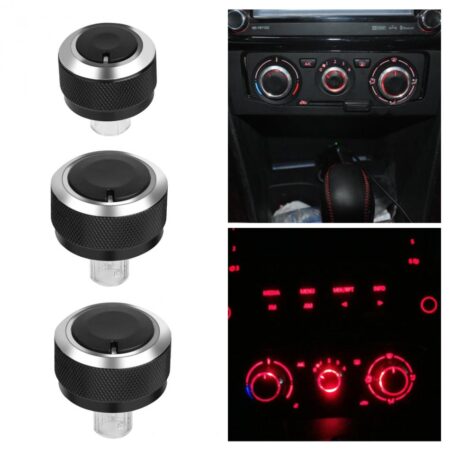 3 stuks auto airco bedieningspaneel knoppen voor Golf 5 MK5 2005-2007 van aluminium
