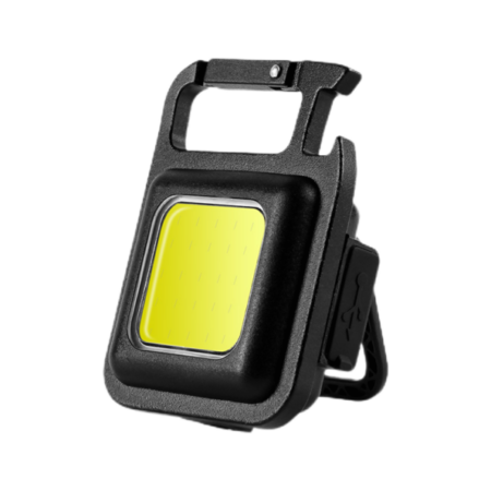 Mini LED lamp sleutelhanger met werklicht, magneet, flesopener, 4 lichtmodi, USB oplaadbaar – Onmisbare tool voor sleutelbos of werkplaats