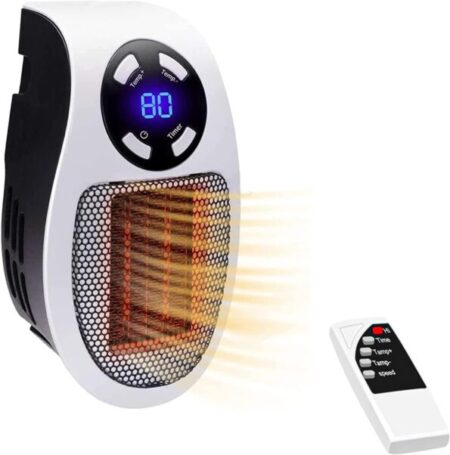 Stopcontact heater – Stopcontact verwarming met afstandbediening – Elektrische kachel – Mini Heater – Mini kachel