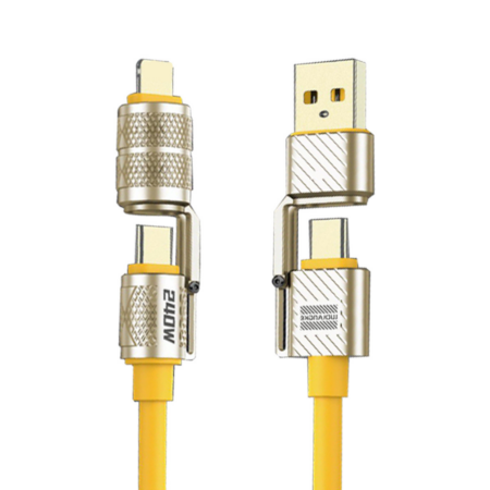 4 in 1 multi usb kabel – tot 240w snelladen – 1 kabel voor al je producten – usb, usb-c en iphone lader aansluiting